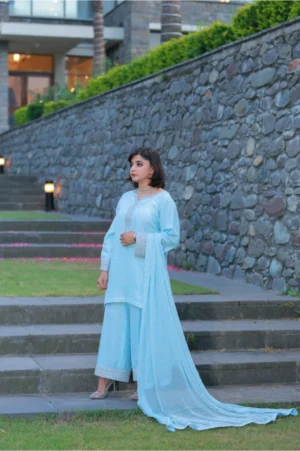 3-Piece Korean Raw Silk Suit
