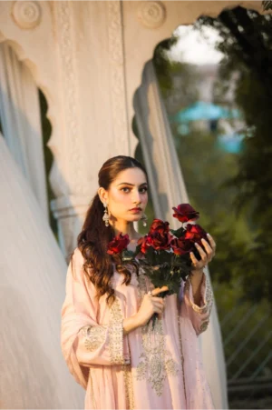 3-Piece Premium Sheesha Silk Suit (Pink)