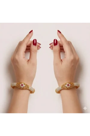 Ruby Floral Bangles – JBB1019BG