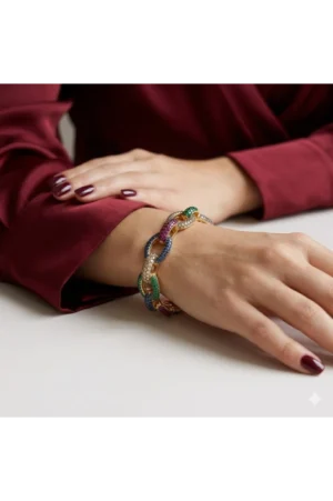 Rainbow Link Bangle – JBB1028BG