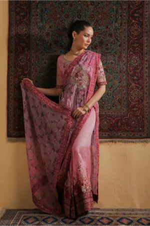 Rosewood Zari Fusion Saree