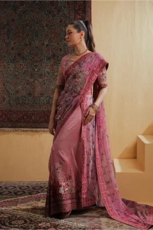 Rosewood Zari Fusion Saree