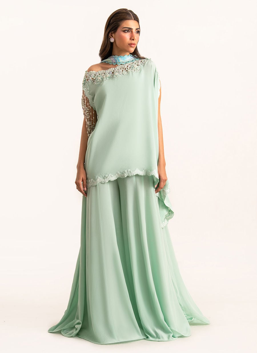 Anari Shirt And Drape Dupatta With Pants - Image 3