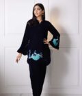 Xyrene Navy Blue Velvet