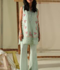 Aqua Rose Shirt With Pants