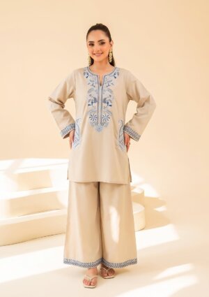 BEIGE COBALT | 2PC STITCHED