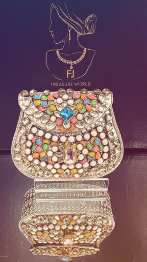 Bloom Baby silver Mini Clutch - Treasure World