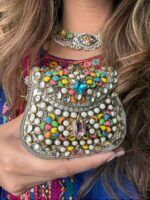 Bloom Baby silver Mini Clutch - Treasure World