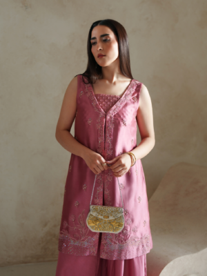 Candy Pink Sheesha Silk Two Piece