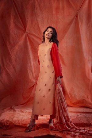 Coral Charm Rawsilk
