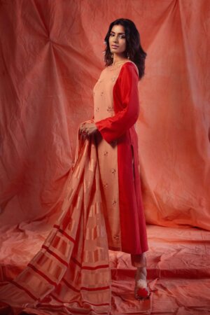 Coral Charm Rawsilk