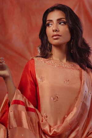 Coral Charm Rawsilk