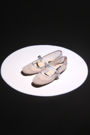 Crystal Glam Mary Jane (Champagne Silver)