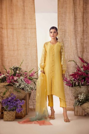 Daffodil Yellow Raw Silk