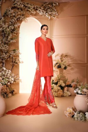 Deep Salmon Rawsilk