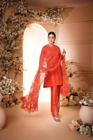 Deep Salmon Rawsilk