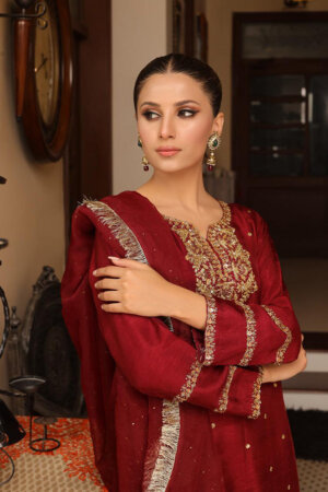 ELSA SHIRT WITH PANTS & DUPATTA AA-8343