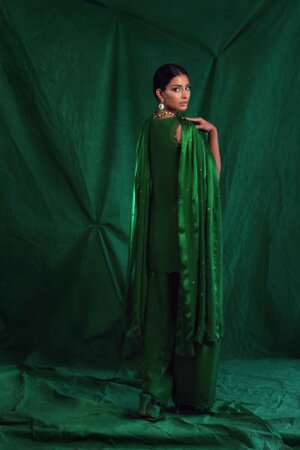 Emerald Opulence Rawsilk