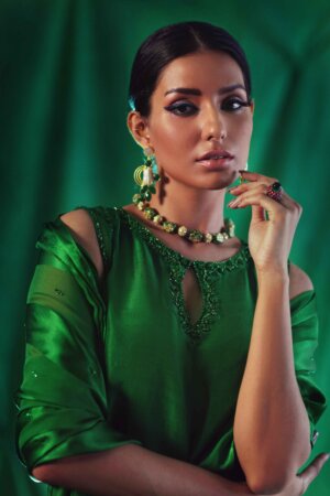 Emerald Opulence Rawsilk
