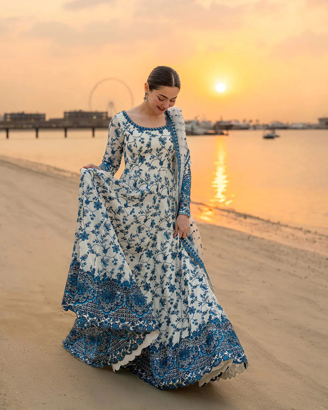 Faiza Saqlain 3 Pc Luxury Lawn Embroidered | Jehona - Image 3