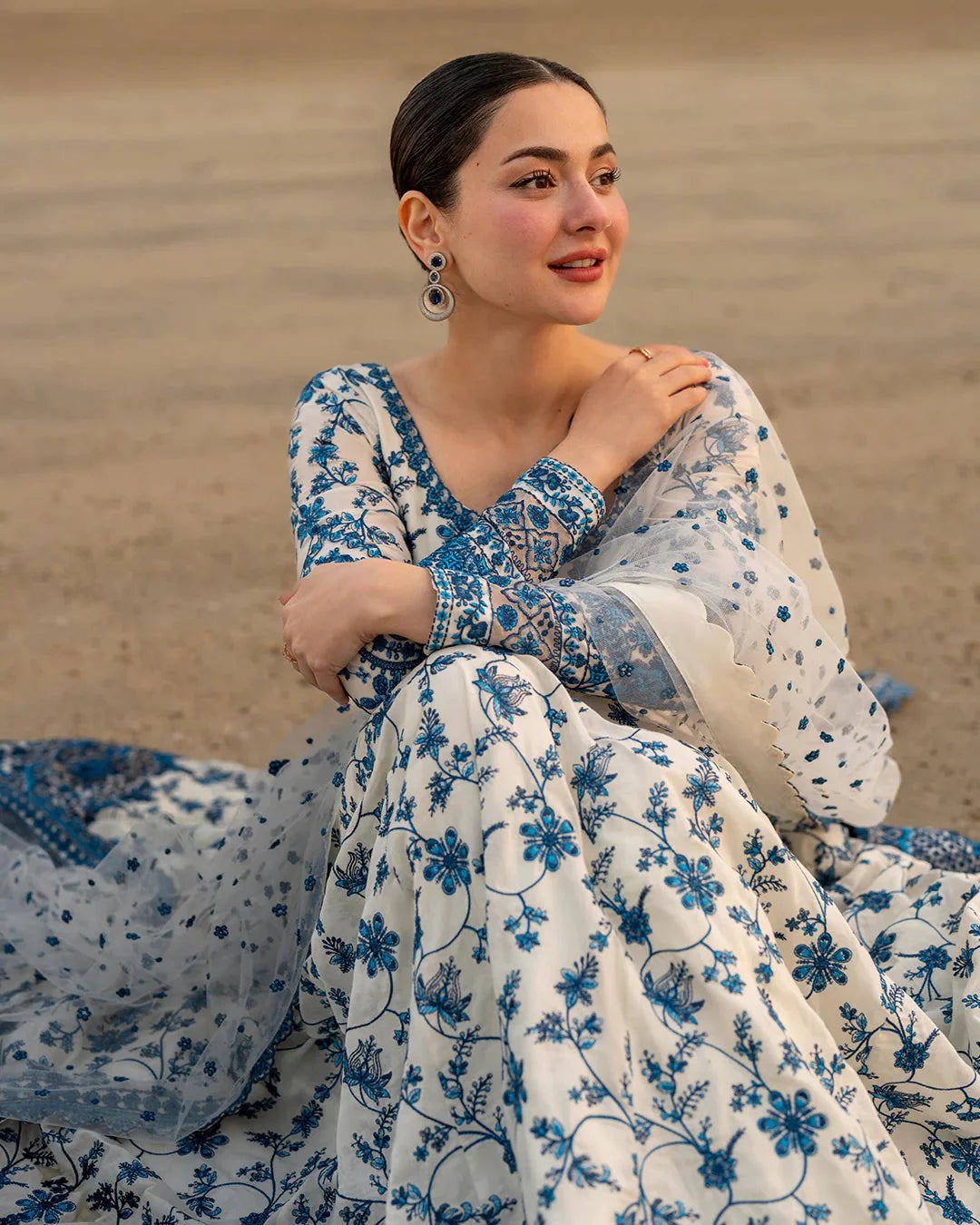 Faiza Saqlain 3 Pc Luxury Lawn Embroidered | Jehona - Image 7