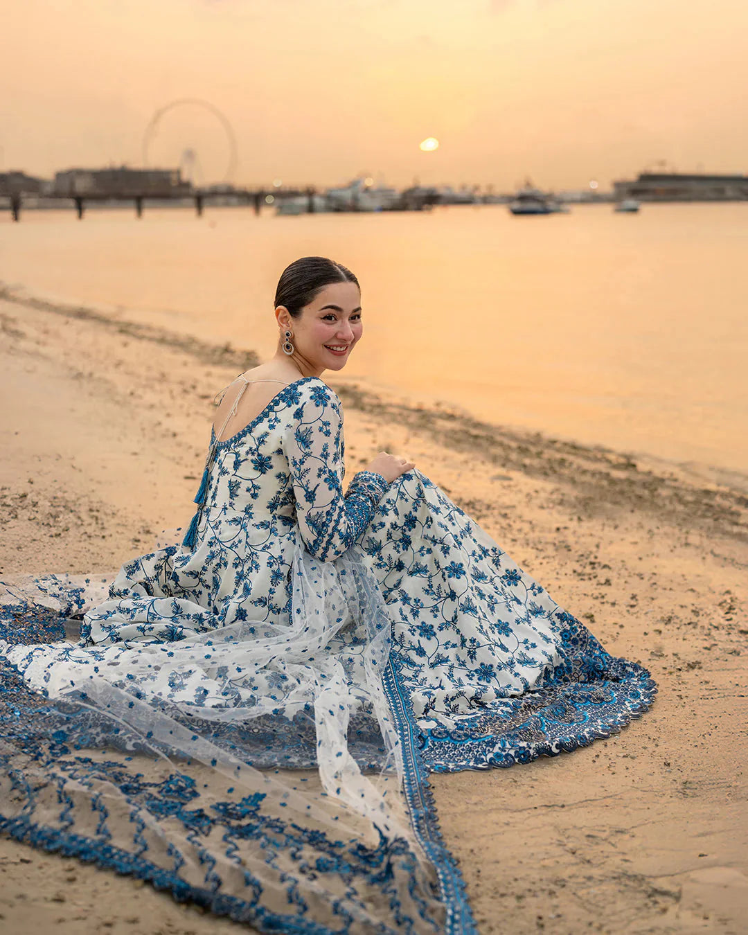 Faiza Saqlain 3 Pc Luxury Lawn Embroidered | Jehona - Image 9