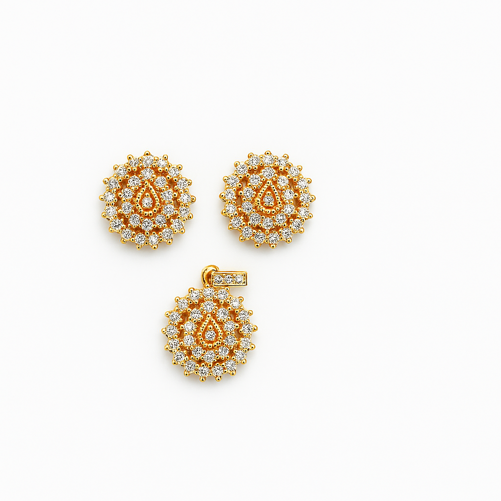 Golden Paisley Pendant – JBB1026PD - Image 3