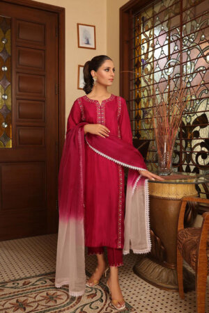 ILSA SHIRT WITH PANTS & DUPATTA AA-09605