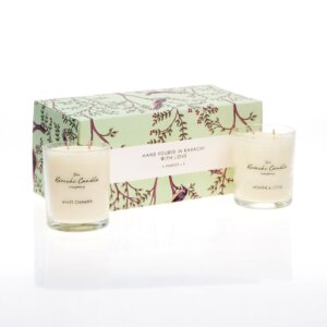 Jasmine & Lotus, White Champa Medium Duo