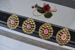 Jumbo Kundan Pear Studs