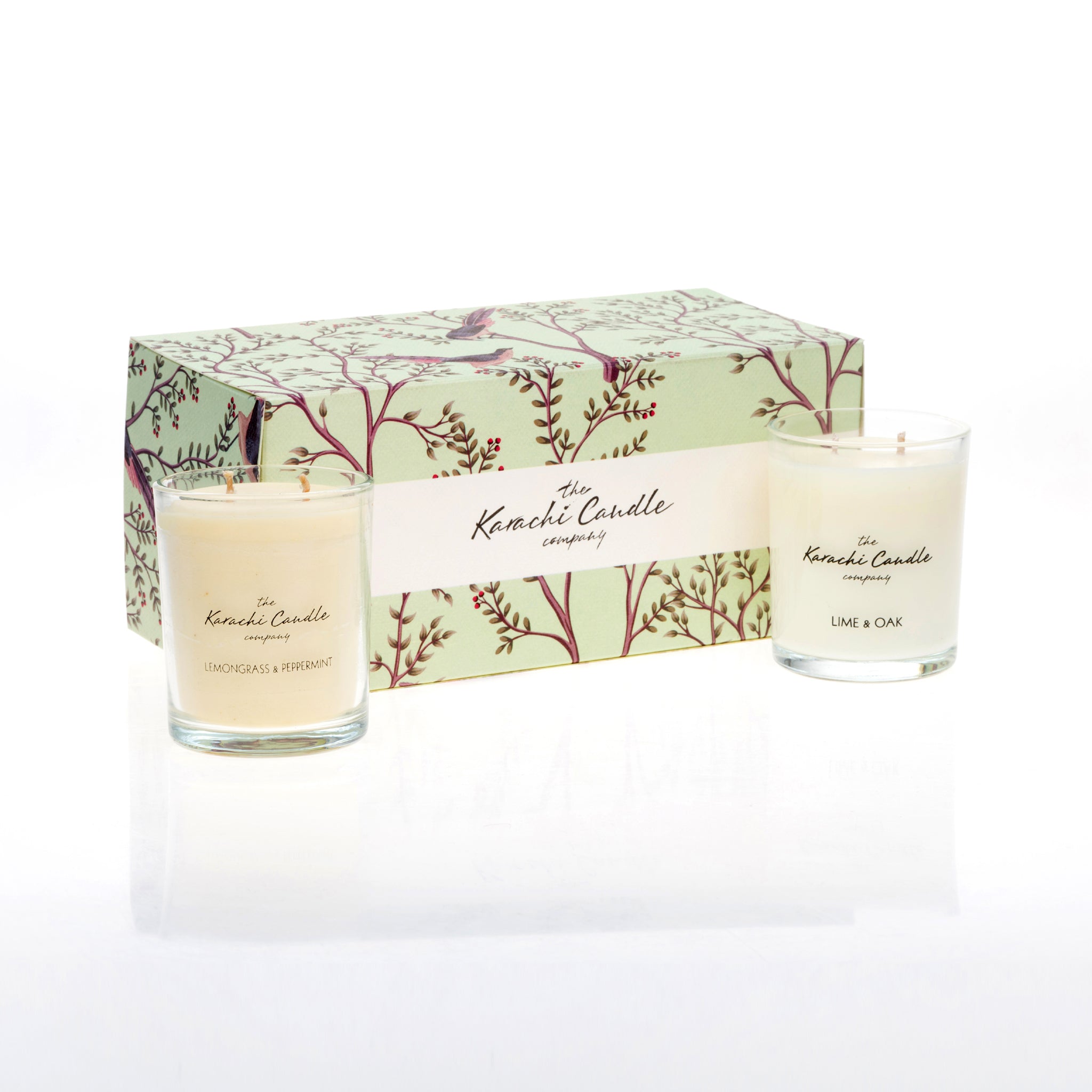 Lime & Oak, Lemongrass & Peppermint Medium Duo