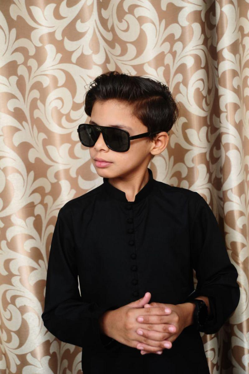 Mom4Little - Black Kameez Shalwar set - Image 5