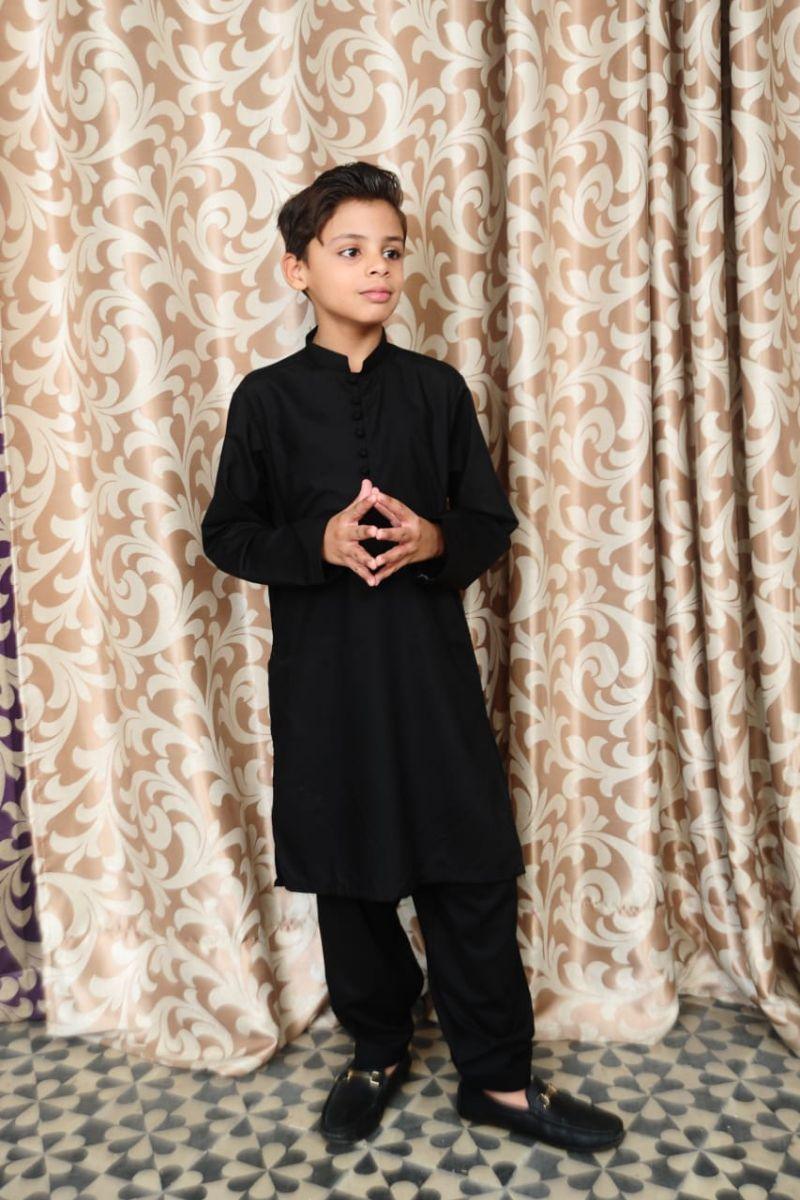 Mom4Little - Black Kameez Shalwar set - Image 6