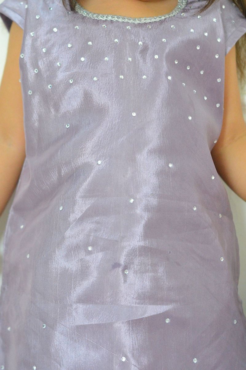 Mom4little - Lavender Katan Farshi shalwar set - 2 Piece - Image 8