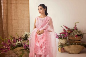 Pearl Pink Raw Silk