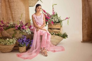 Pearl Pink Raw Silk