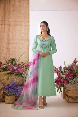 Sage Green Raw Silk