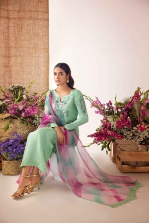 Sage Green Raw Silk