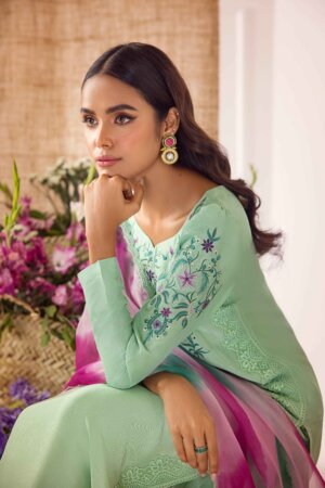 Sage Green Raw Silk