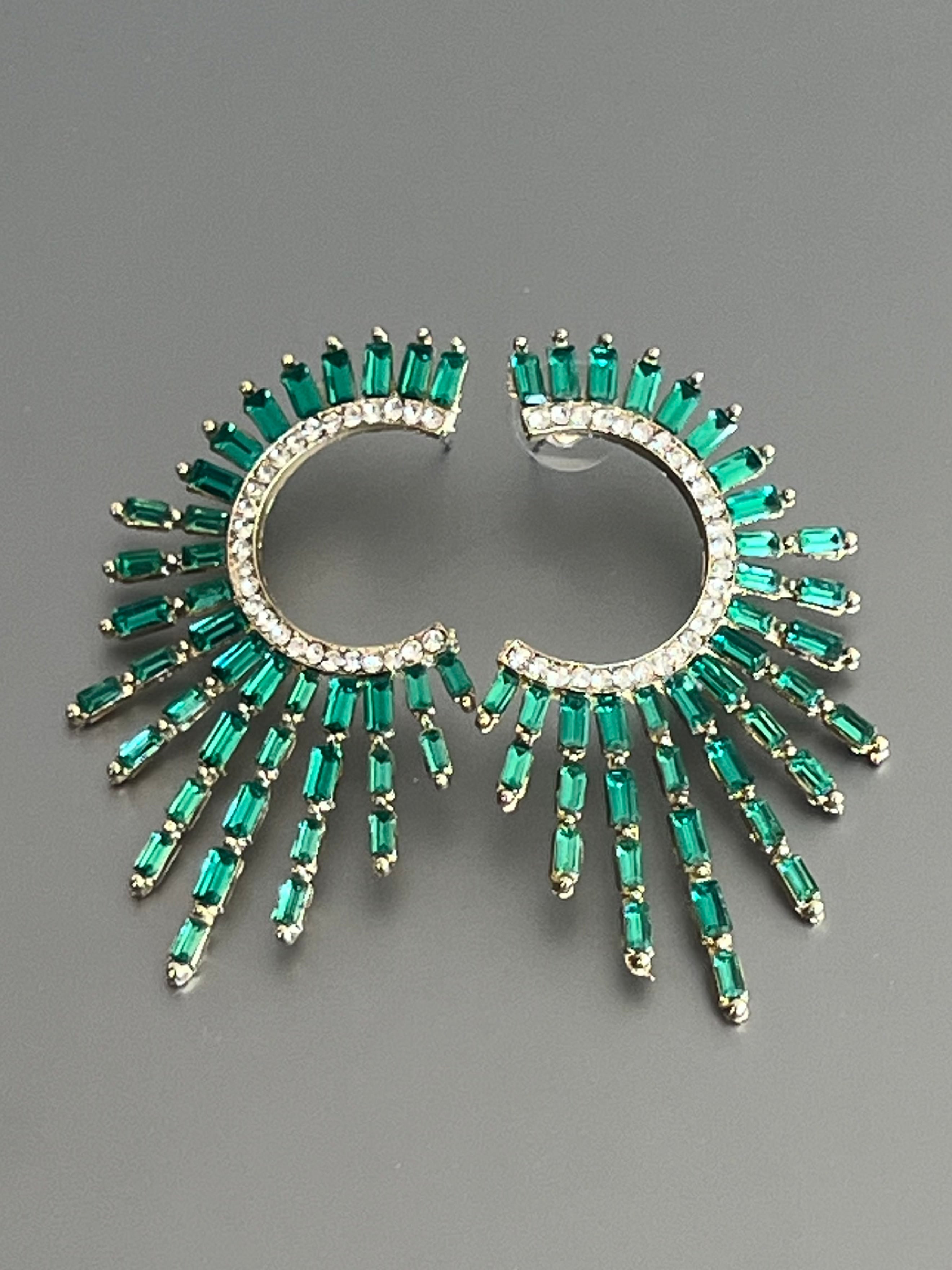 Sunburst Earrings in green