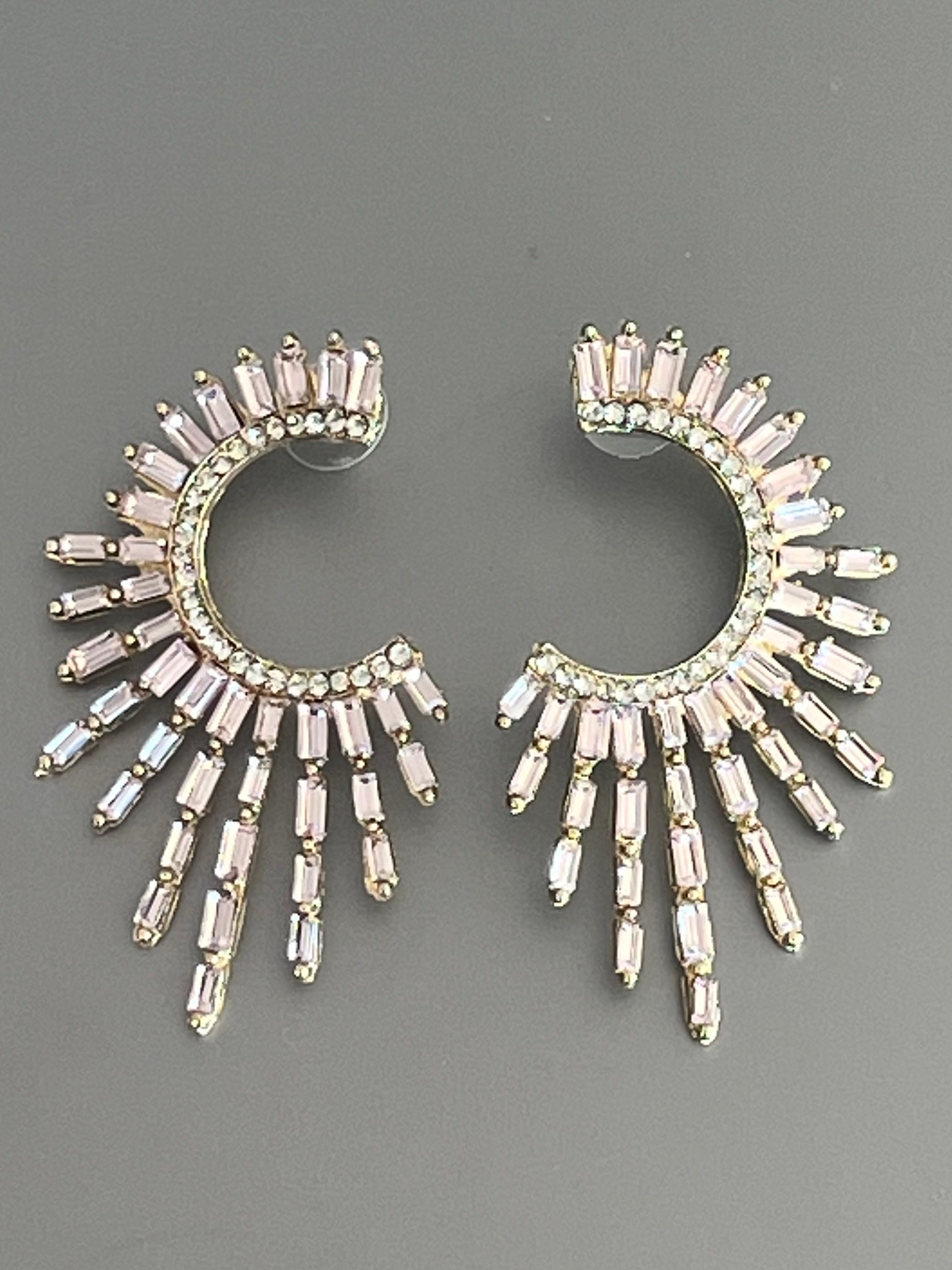 Sunburst Earrings in pink