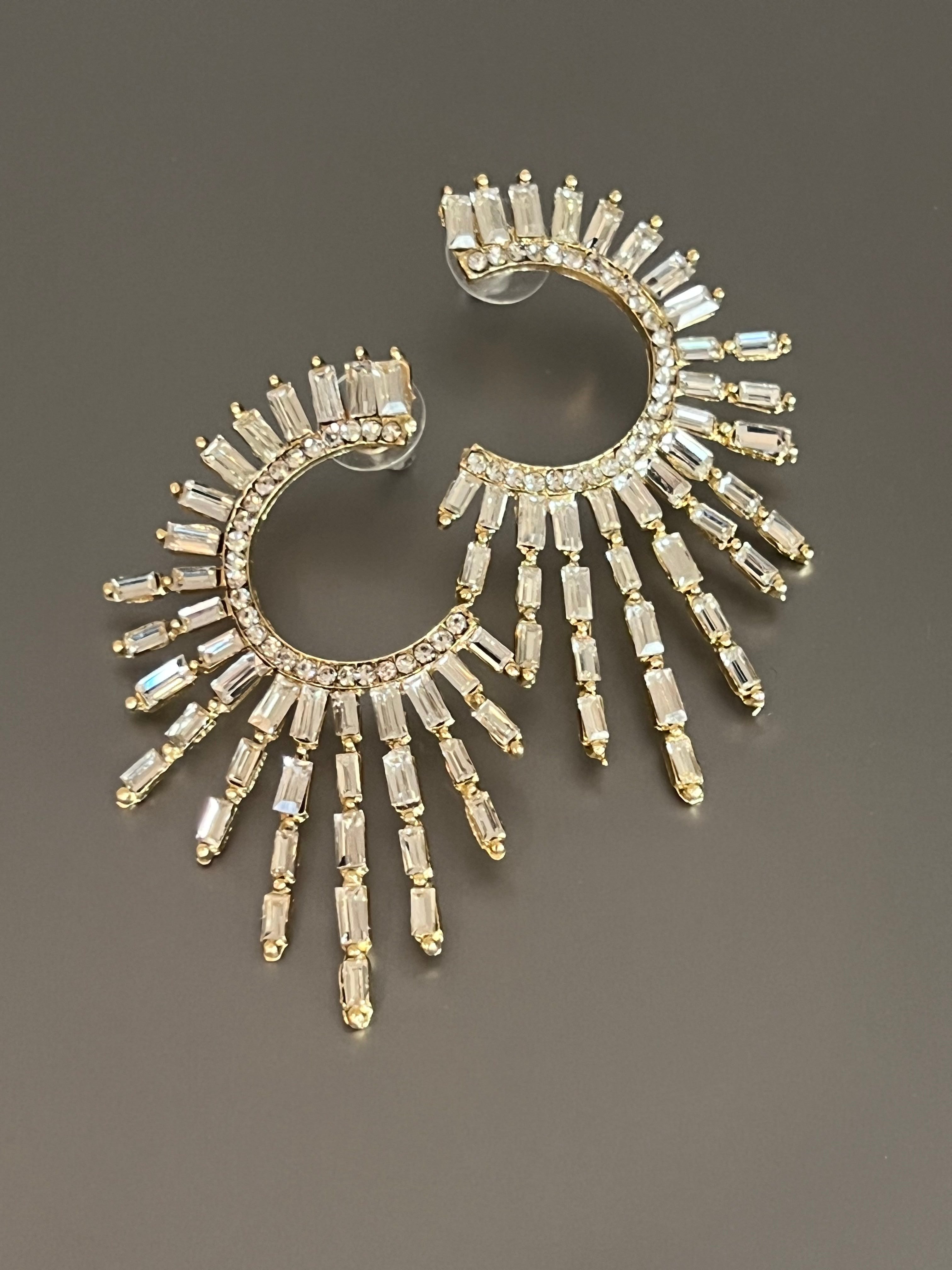 Sunburst Earrings in white