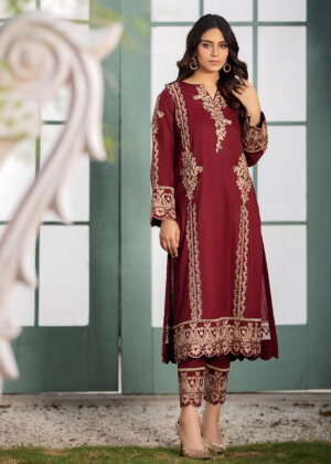 Zinnia - Deep Maroon Suit