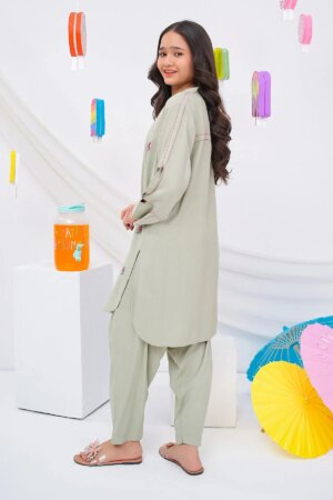 Boski Linen Embroidered 2 Pc Suit