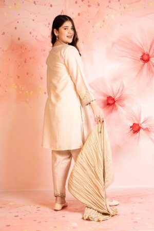 Cey Cotton Embroidered 3 Pc Suit