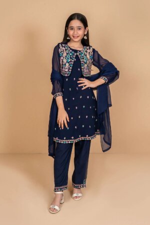 Chiffon Embroidered 3 Pc Suit