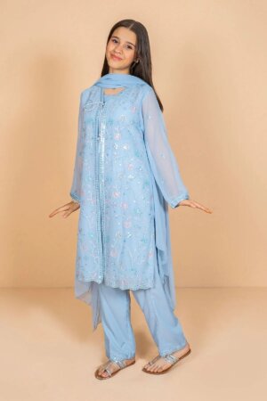 Chiffon Embroidered 3 Pc Suit
