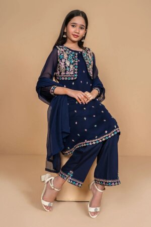 Chiffon Embroidered 3 Pc Suit