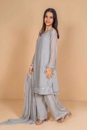 Chiffon Embroidered 3 Pc Suit