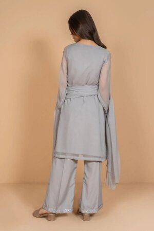 Chiffon Embroidered 3 Pc Suit